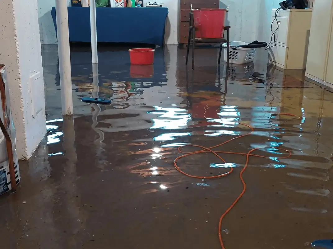 Basement with boiler, cabinets and washing machine completely flooded in Tacoma, WA
